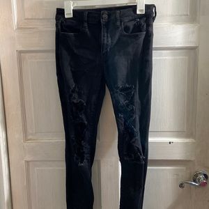 Black ripped jeans